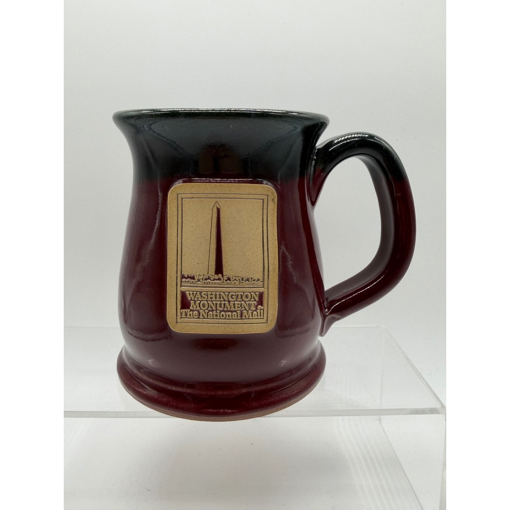 Sunset Hill Stoneware Washington Monument Mug Unisex OS Burgundy Good Pottery